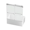 thumbnail image 5 of Topcobe 56"-60" W X 62" H Frameless Double Sliding Tub Door, Bypass Tub Shower Door Soft Closing, Bathtub Shower Door, Walk In Shower Kit, Glass Shower Door, Chrome, 5 of 15