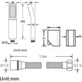 thumbnail image 3 of Chrome Handheld Shower Head Kit, High Pressure Bathroom Handheld Showerheads Wall Mount Brass Hand Held Shower Head Combo with Holder and Hose, 3 of 6