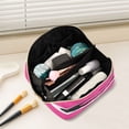 thumbnail image 2 of Iauyy Rhombus Cosmetic Bag with Handle Large Capacity Luxury Twill Travel Makeup Bag ,Forming An S-curve, 2 of 8