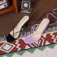 thumbnail image 3 of Sandalias de cuña con tiras transparentes y cordones para mujer Púrpura, EE. UU. 8, 3 of 5