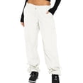 thumbnail image 1 of Eashery Womens Capri Pants Casual Pants Light Baggy Jogger Relaxed Comfortable Straight Calf-Length Pants Work Pants for Women (Solid Color,White,M), 1 of 5