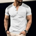 thumbnail image 2 of YLSDY Henley Shirts for Men Short Sleeve Button T Shirt Slim Fit Casual Dress Shirts Classic Tees with Front Pocket White M, 2 of 8