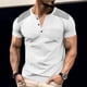 thumbnail image 1 of pstuiky camisetas de hombre, Camiseta informal de manga corta holgada con cuello en V para hombre, color liso, a la moda camisas casuales para hombre s, 1 of 8