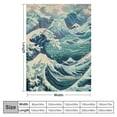 thumbnail image 4 of Orinice Wave Ocean Painting Warm Lightweight Blanket Soft Fleece Blankets All Seasons Decor Gift 50x60in, 4 of 6