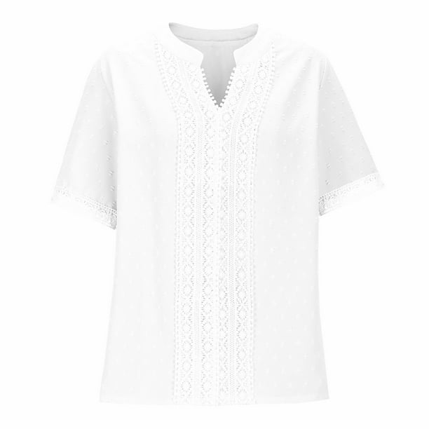 Plus Size Shirts for Women Summer Short Sleeve Tops Dressy Casual