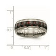 thumbnail image 6 of Chisel Titanium Polished with Black and Red Carbon Fiber Inlay 8mm Band, 6 of 7