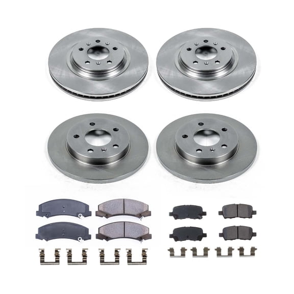 Ultimate Brakes Front and Rear Semi-Metallic Brake Pad and Rotor Kit with Hardware WM81548