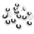 thumbnail image 1 of 15 Piezas Sujetadores De Clips De Ajuste Para Hyundai Sonata Sportage Soledad Nylon Blanco Negro, 1 of 8