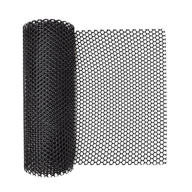 Hugtrwg Valla Malla Alambre Plástico Marco Alambre Pollo 300x40cm para Jardinería (negro)