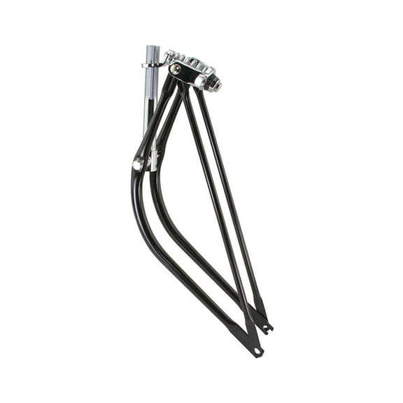 Bike 26 Bent Spring Fork 1 Inch Black/Chrome. bike part, bicycle parts.