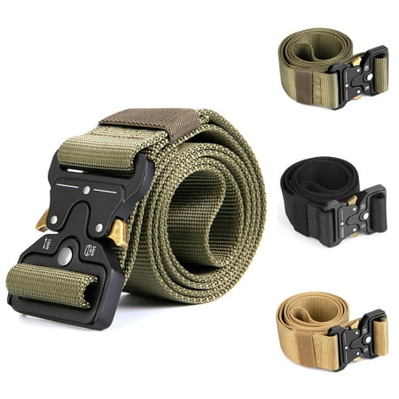 Military Belt, Odoland Adjustable Men's Tactical Belt Heavy Duty Metal Buckle Combat Waistband Tactical Rescue Tool (Best Ssh Tool For Windows)