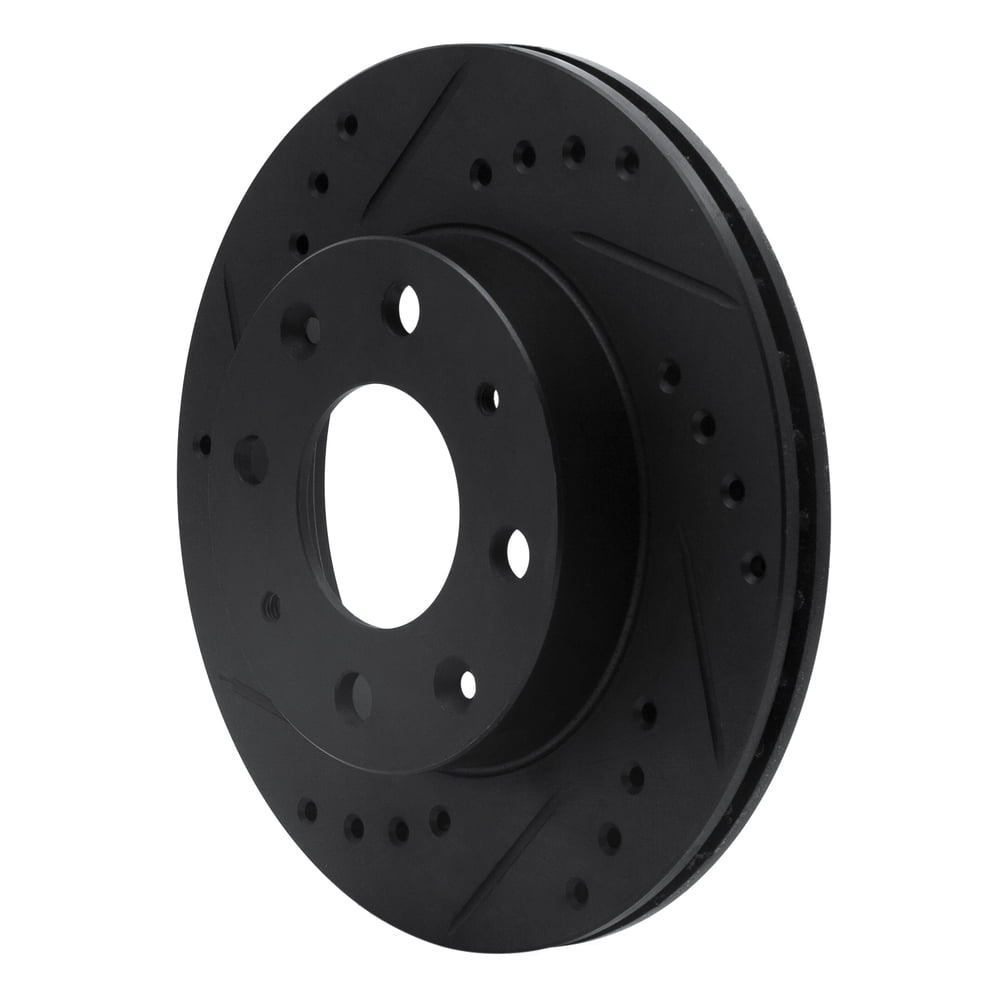 Dynamic Friction Company 633-59005L DFC Brake Rotor - Drilled And Slotted - Black