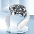 thumbnail image 4 of Masajeador de cuello de pulso eléctrico para aliviar el dolor, masajeador de cuello inteligente con calor, masajeador de cuello portátil con almohadillas de gel para mujeres y hombres regalo, 4 of 5