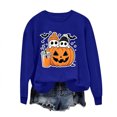 thumbnail image 6 of BVOFAR Womens Halloween Sweatshirts Spooky Ghost Print Pullovers Fall Work Crewneck Long Sleeve Sweater Tops Halloween Costumes M, 6 of 6