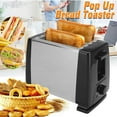 thumbnail image 1 of EZONEDEAL Electric Toaster 2 Slice Wide Slot Compact Stainless Steel Toasters For Bread, 1 of 5
