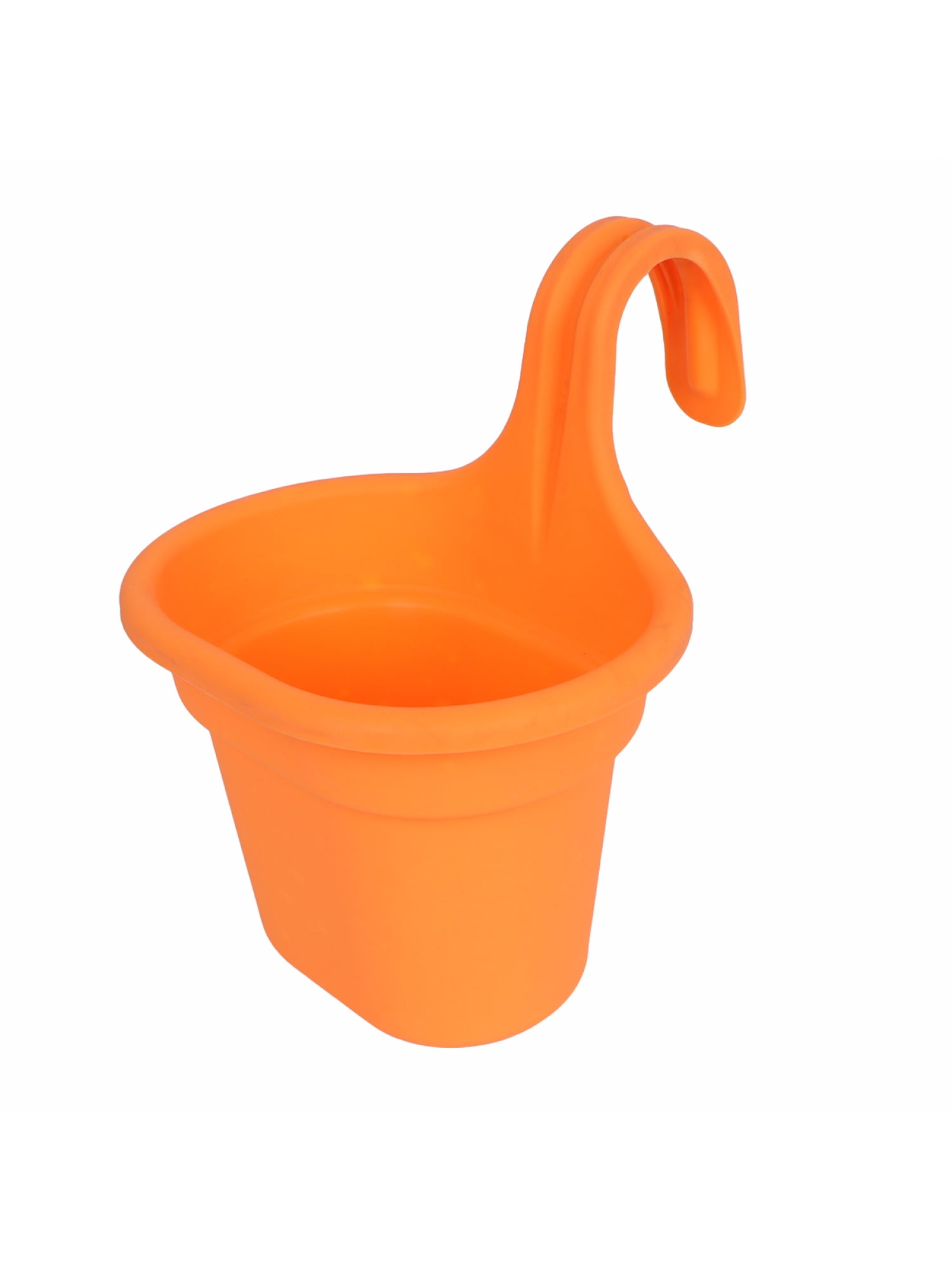 storage basket Hook Green Plant Pot Semi-circular Flower Pot Wall Hanging Basket Basin Single Hook Resin Storage Home Garden Hanging Flower Pot Large Size (Yellow Series for Random)