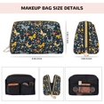 thumbnail image 5 of Naloa Flowers Butterfly Leather Makeup Bag for Purse Travel, Portable Small Cosmetic Organizer for Women and Girls, Make up Bag with Zipper, 5 of 8