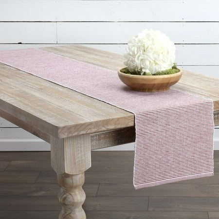 Rust Orange Farmhouse Tabletop Kitchen Ashton Cotton Striped Rectangle 13x72 Runner
