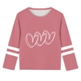 thumbnail image 5 of Sentuca Girls Graphic Tees, Valentines Day Long Sleeve Tees, Cute Soft Crewneck Shirts Size 9 Years, 5 of 5