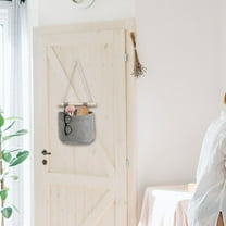 Linen Fabric Wall Hanging Organizer Bag with Pockets for Kitchen, Bedroom, Office Storage