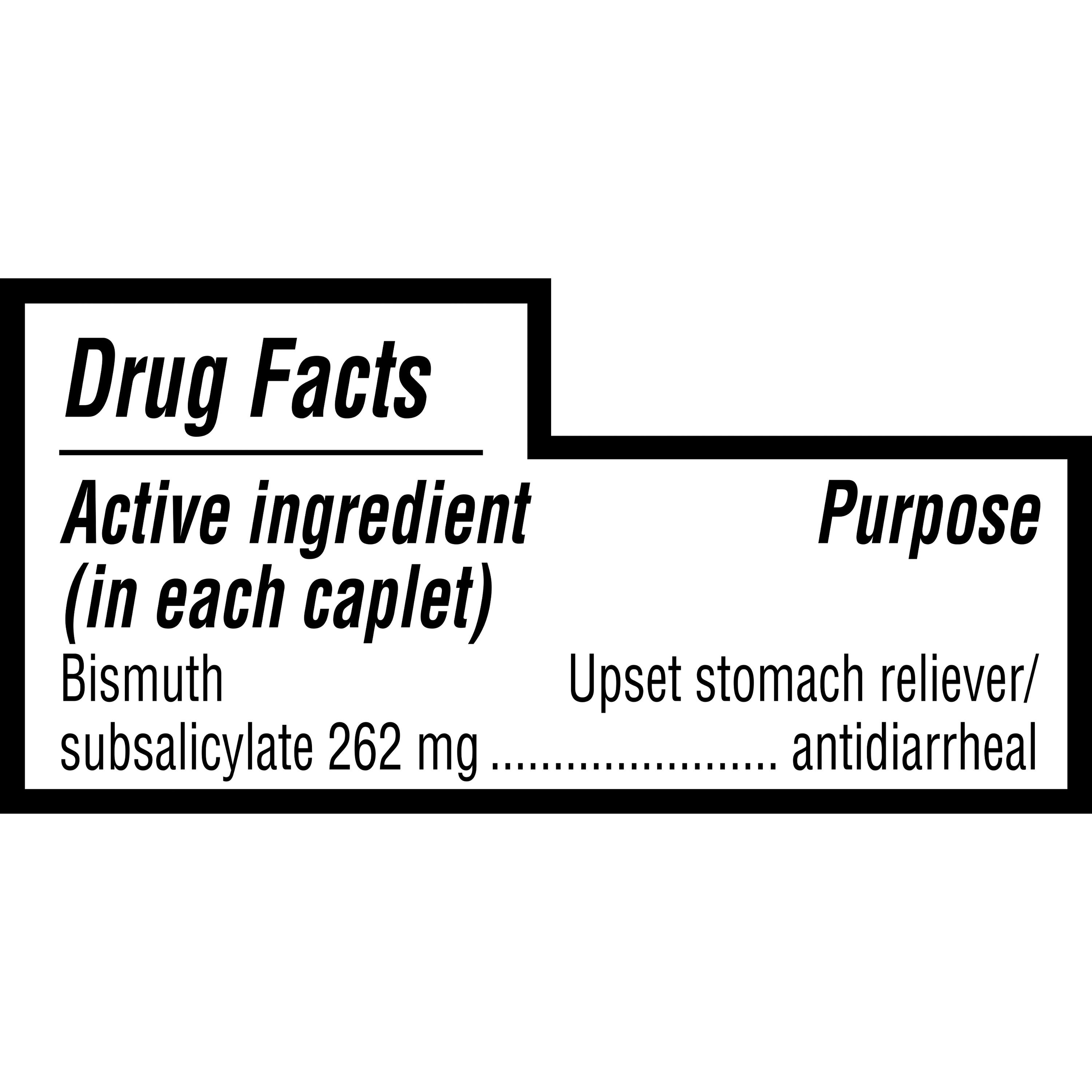 (paquete de 2) Equate Subsalicilato de Bismuto Alivio del Malestar Estomacal y Diarrea Caplets, 262mg, 40 unidades 7