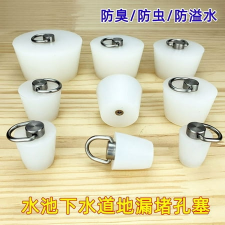 

Sink Stopper Replacement Silicone Drain Stopper Bath Tub Stopper with Pull Chain