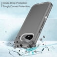 thumbnail image 4 of Compatible with Google Pixel 9A Case,3-Layer Military Grade Drop Protection Anti-Slip Bumper Rugged Shockproof Dustproof Protection Phone Case,Gray White, 4 of 7