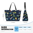 thumbnail image 4 of Naloa Funny Spaceships Large Capacity Beach Bag, Waterproof Sandproof Beach Swim Pool Bag Tote Bag for Women, 4 of 7