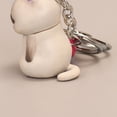 thumbnail image 5 of Cute Shy Cat Keychain Kawaii Chubby Kitten Bell Charm Keyrings Bag Pendant Fashion Animal Key Holder Keys Organizer for Boys Girls KHAKI, 5 of 7