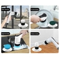 thumbnail image 3 of Electric Electric Spin Scrubber Cordless Multifunction Retractable Handle Bathroom Tub Tile Shower Powerful Cleaning with 7 Heads, 3 of 7