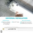 thumbnail image 5 of Luxrite 2FT T5 LED Tube Lights, 24W=54W, 4000K Cool White, 45.78 inch, Ballast and Ballast Bypass Compatible, Damp Rated 4-Pack, 5 of 7