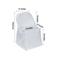 thumbnail image 4 of Balsa Circle 100 Folding Round Solid Polyester Chair Covers Wedding decorations Slipcovers, 4 of 5