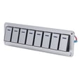 thumbnail image 4 of Aramox Toggle Switch Panel, Rocker Switch Panel 8 Gang 5 Pin LED Single Blue Light Indicate Toggle On Off Switch Panel 12-24V, 4 of 8