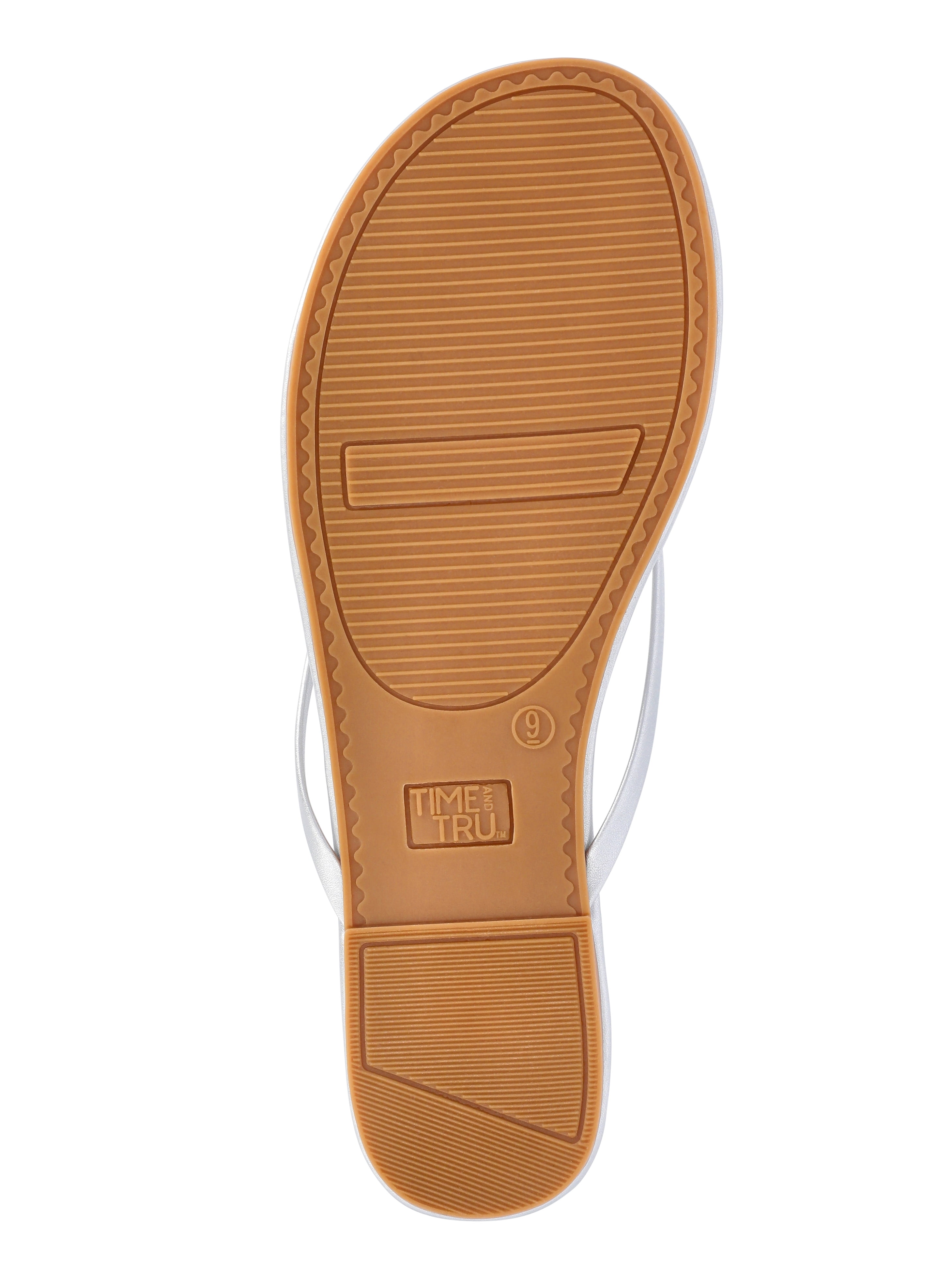 Time and Tru Women's Barely There Bow Thong Sandals