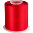 thumbnail image 1 of GFDYREE 4" Inch Double Faced Satin Ribbon Red Solid Polyester Craft Ribbon - 25 Yards Perfect for Gift Wrapping, Crafts, Wreath, Wedding Party Ceremony Decoration, Floral Arrangement, Sewing, 1 of 7
