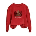 thumbnail image 4 of Bcresic Merry Christmas Sweatshirts for Womens Leoprad Xmas Tree Graphic Pullover Fleece Tops Trendy Fall Clothes Casual Comfy Drop Shoulder Long Sleeve Crewneck Jumper Hooded Outfits,01B_Red,Small, 4 of 4