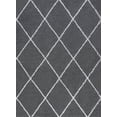 thumbnail image 3 of Bliss Rug Geometric Indoor Shag Rug for Living Room, Bedroom, Kids Room |Gray/White, 4' x 6' (4'x5'3''), 3 of 9