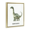 thumbnail image 3 of Stupell Industries Meet The Brontosaurus Gold Framed Floater Canvas Wall Art, design by Christine Simpson Art, 3 of 9