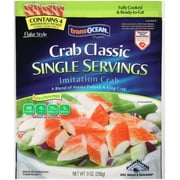 Trans Ocean Products Crab Classic Single Servings Flake Style Imitation Crab 9 oz. Bag