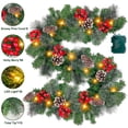 thumbnail image 2 of Guirnalda navideña TURNMEON, preiluminada, 1,8 m, 25 cm, 50 luces, 2 of 6