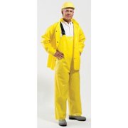 Rain Bib Overall, VR (Polyolefin), 31 in Inseam, 34 in to 36 in Waist, 8 mil Thickness, Yellow, L