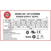 Athena Power AP-MFATX70P868 FLEX ATX 700W Server Power Supply UL/TUV 62368-1 Safety Compliance Certified