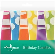 JAM Birthday Candles, 2 3/4 x 1, 6/Pack, Party Pillars