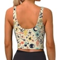 thumbnail image 3 of Xecao Rockets for Sports Bra with Removable Pads, Crop Tank Top Design, Women's Longline Sports Bra - Non-Wired - Small, 3 of 9