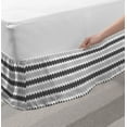 thumbnail image 2 of Abstract Bed Skirt, Continuing Horizontal Zigzags in Monotone Concept, Elastic Bedskirt Dust Ruffle Wrap Around for Bedding Decor, 4 Sizes, Charcoal Grey Dimgray, by Ambesonne, 2 of 2