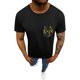 thumbnail image 4 of Hombres Casual Deportes Manga Corta Cuello Redondo Camuflaje Bolsillo Patchwork Camiseta Tops Pompotops oipoqjl33077, 4 of 7