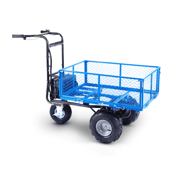 Landworks Utility Wagon Super Duty 6.0 Cu Ft / 1000 Lb Capacity Steel Foldable Wheelbarrows with Foldable