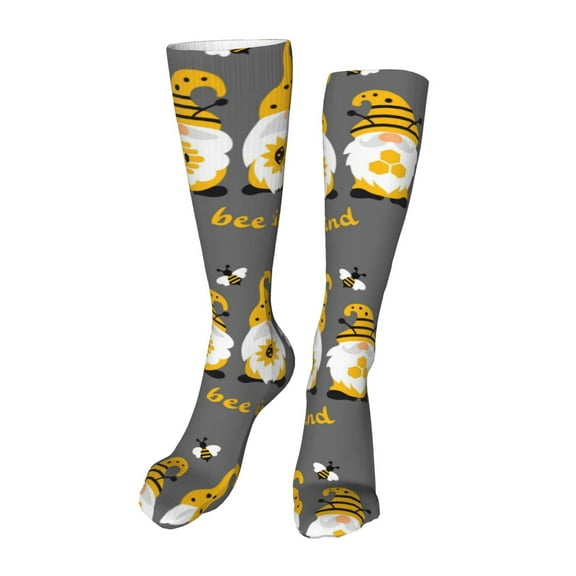 Rocae Bee Kind Novelty Casual compression Socks For Women Men Contrast Color Stockings
