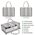 thumbnail image 2 of Large Capacity Tote Bag,White Geometric Diamond Chevron Pattern Handbag Fashion Luxury Tote Bag,15.7"x13"x 5.1" Inches,Laptop Compatible, 2 of 6