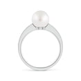thumbnail image 2 of ANGARA South Sea Cultured Pearl Reverse Tapered Shank Ring in Platinum for Women | June Birthstone, Birthday, Anniversary, Jewelry Gift for Women | Pearl Ring, 2 of 8